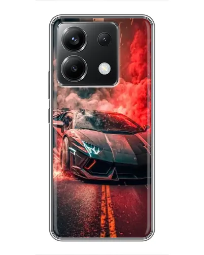 Чехол для Xiaomi POCO X6 5G с картинкой «Lamborghini красный дым»
