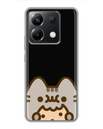 Чехол для Xiaomi POCO X6 5G с картинкой «Пушин на черном»