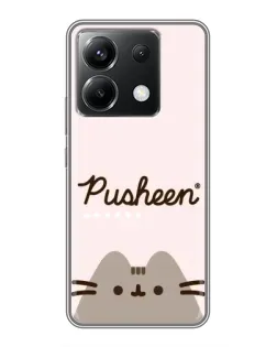 Чехол для Xiaomi POCO X6 5G с картинкой «Pusheen логотип»