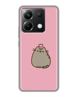Чехол для Xiaomi POCO X6 5G с картинкой «Pusheen сердце»