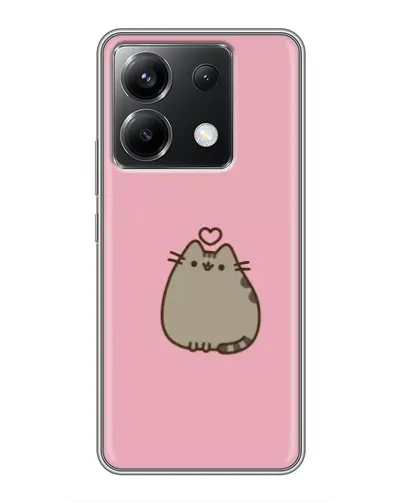Чехол для Xiaomi POCO X6 5G с картинкой «Pusheen сердце»