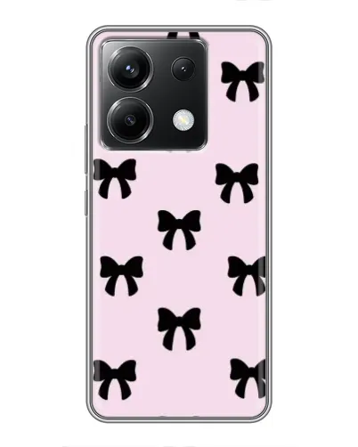Чохол для Xiaomi POCO X6 5G з картинкою «Чорні банти Coquette»