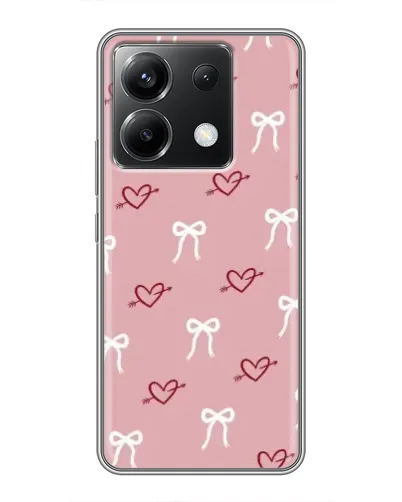 Чохол для Xiaomi POCO X6 5G з картинкою «Серця та банти»