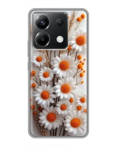 Чохол для Xiaomi POCO X6 5G з картинкою «Білі сухоцвіти»