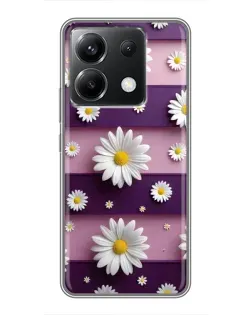Чохол для Xiaomi POCO X6 5G з картинкою «Ромашки на фіолетовому» Чохол для Xiaomi POCO X6 5G з картинкою «Ромашки на фіолетовому»