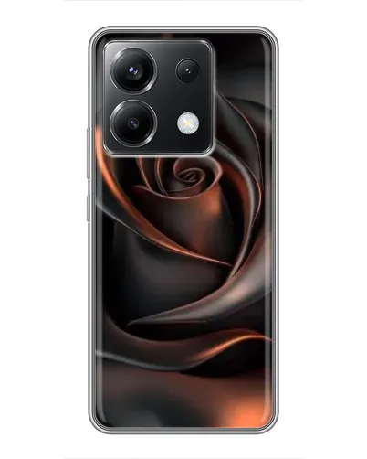 Чохол для Xiaomi POCO X6 5G з картинкою «Шовкова чорна троянда»