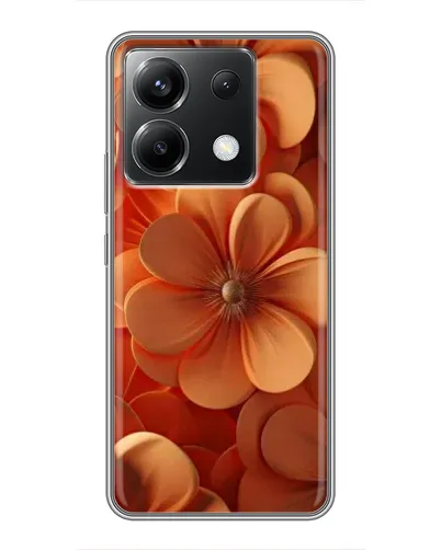 Чохол для Xiaomi POCO X6 5G з картинкою «Помаранчева макро квітка»