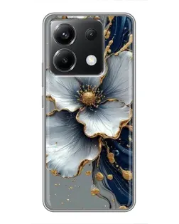 Чохол для Xiaomi POCO X6 5G з картинкою «Біла квітка та золотий флюїд» Чохол для Xiaomi POCO X6 5G з картинкою «Біла квітка та золотий флюїд»