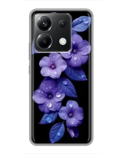 Чохол для Xiaomi POCO X6 5G з картинкою «Фіолетові квіти з росою» Чохол для Xiaomi POCO X6 5G з картинкою «Фіолетові квіти з росою»