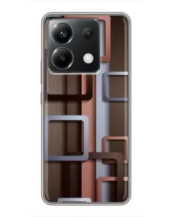 Чохол для Xiaomi POCO X6 5G з картинкою «Коричневі об'ємні квадрати» Чохол для Xiaomi POCO X6 5G з картинкою «Коричневі об'ємні квадрати»