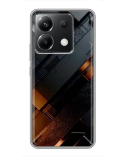 Чохол для Xiaomi POCO X6 5G з картинкою «Чорні геометричні блоки»