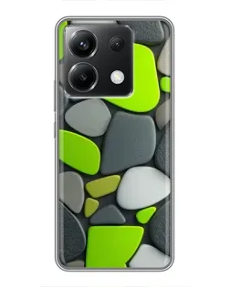 Чохол для Xiaomi POCO X6 5G з картинкою «Яскрава неонова галька»