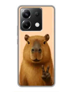 Чохол для Xiaomi POCO X6 5G з картинкою «Капібара вікторія» Чохол для Xiaomi POCO X6 5G з картинкою «Капібара вікторія»