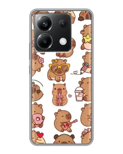Чохол для Xiaomi POCO X6 5G з картинкою «Стікерпак з капібарами» Чохол для Xiaomi POCO X6 5G з картинкою «Стікерпак з капібарами»
