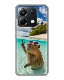 Чохол для Xiaomi POCO X6 5G з картинкою «Капібара на морі» Чохол для Xiaomi POCO X6 5G з картинкою «Капібара на морі»