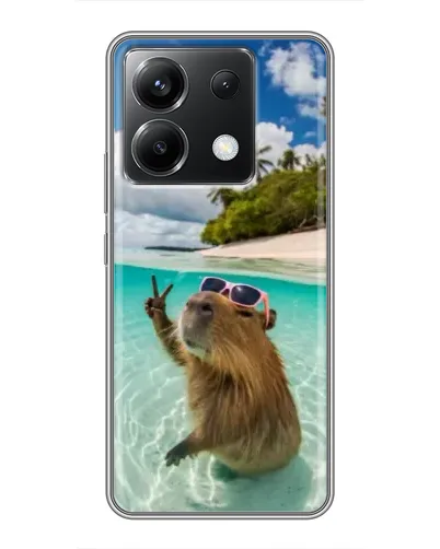 Чохол для Xiaomi POCO X6 5G з картинкою «Капібара на морі» Чохол для Xiaomi POCO X6 5G з картинкою «Капібара на морі»