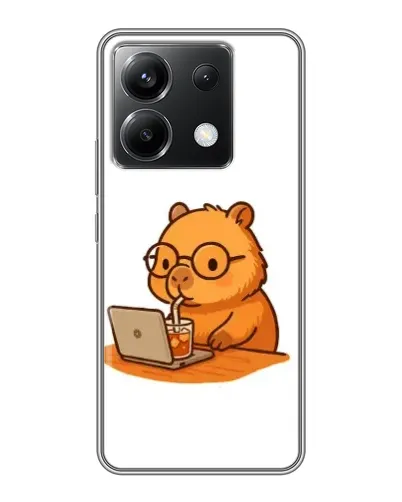 Чохол для Xiaomi POCO X6 5G з картинкою «Капібара з ноутбуком» Чохол для Xiaomi POCO X6 5G з картинкою «Капібара з ноутбуком»