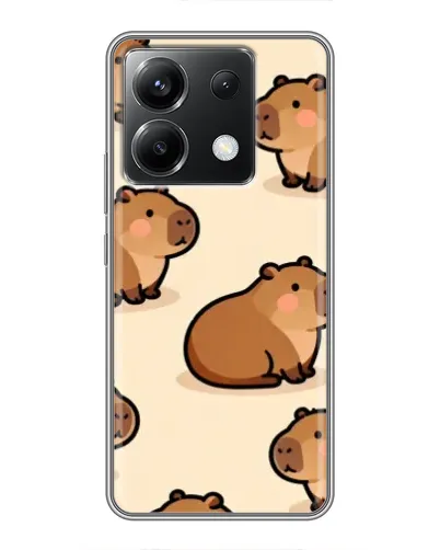 Чохол для Xiaomi POCO X6 5G з картинкою «Паттерн милих капібар» Чохол для Xiaomi POCO X6 5G з картинкою «Паттерн милих капібар»