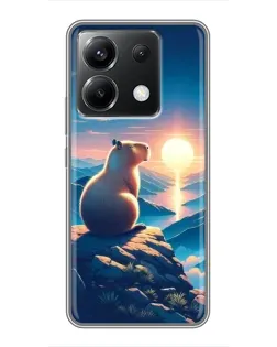 Чохол для Xiaomi POCO X6 5G з картинкою «Захід сонця з капібарою» Чохол для Xiaomi POCO X6 5G з картинкою «Захід сонця з капібарою»