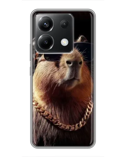 Чохол для Xiaomi POCO X6 5G з картинкою «Капібара золотий ланцюг» Чохол для Xiaomi POCO X6 5G з картинкою «Капібара золотий ланцюг»