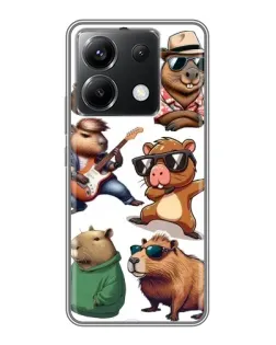 Чохол для Xiaomi POCO X6 5G з картинкою «Круті капібари музиканти» Чохол для Xiaomi POCO X6 5G з картинкою «Круті капібари музиканти»