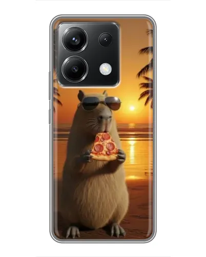 Чохол для Xiaomi POCO X6 5G з картинкою «Капібара з піцою» Чохол для Xiaomi POCO X6 5G з картинкою «Капібара з піцою»