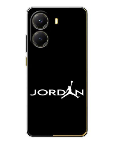 Чехол для Xiaomi POCO X7 Pro с картинкой «Jordan White Logo»