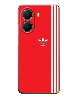 Чехол для Xiaomi POCO X7 Pro с картинкой «Красный минимализм Adidas»