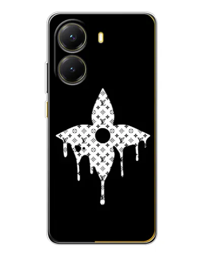Чехол для Xiaomi POCO X7 Pro с картинкой «Цветочная монограмма»