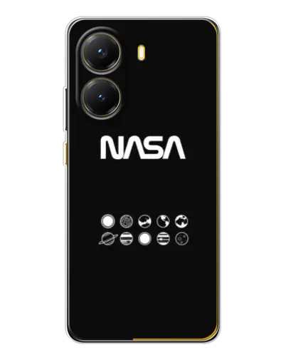 Чехол для Xiaomi POCO X7 Pro с картинкой «NASA — технический принт» Чехол для Xiaomi POCO X7 Pro с картинкой «NASA — технический принт»