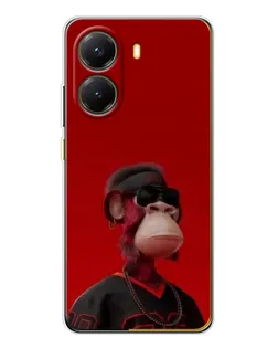 Чехол для Xiaomi POCO X7 Pro с картинкой «Bored Ape в красном» Чехол для Xiaomi POCO X7 Pro с картинкой «Bored Ape в красном»