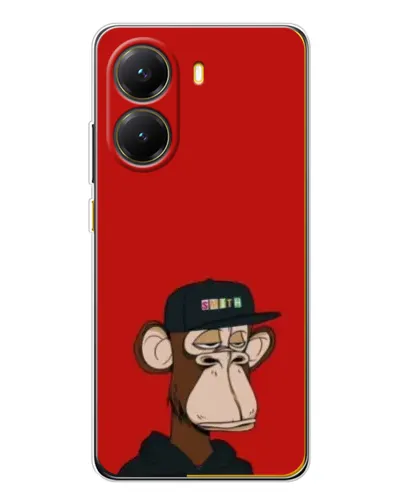 Чехол для Xiaomi POCO X7 Pro с картинкой «Bored Ape — красный фон» Чехол для Xiaomi POCO X7 Pro с картинкой «Bored Ape — красный фон»