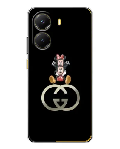 Чехол для Xiaomi POCO X7 Pro с картинкой «Минни Маус на лого»