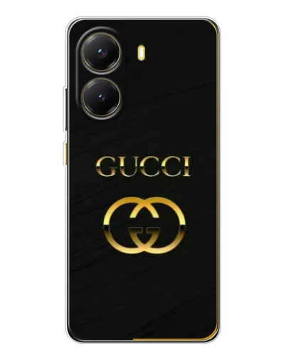 Чехол для Xiaomi POCO X7 Pro с картинкой «Золотой логотип Gucci»