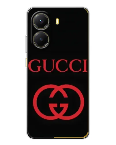 Чехол для Xiaomi POCO X7 Pro с картинкой «Gucci — красный логотип»