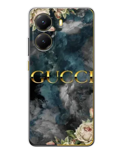 Чехол для Xiaomi POCO X7 Pro с картинкой «Абстрактные цветы Gucci»