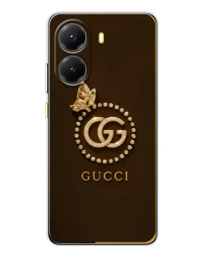 Чехол для Xiaomi POCO X7 Pro с картинкой «Gucci — золотая бабочка»