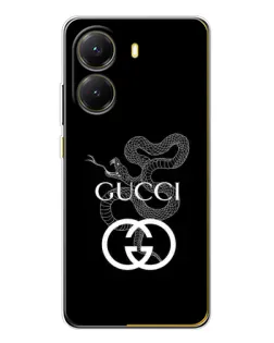 Чехол для Xiaomi POCO X7 Pro с картинкой «Gucci — серебряная змея» Чехол для Xiaomi POCO X7 Pro с картинкой «Gucci — серебряная змея»