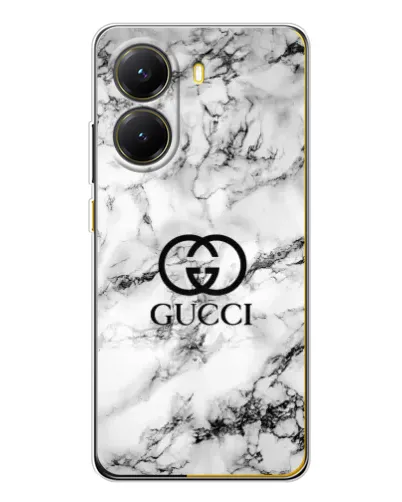 Чехол для Xiaomi POCO X7 Pro с картинкой «Gucci — мраморный шик»