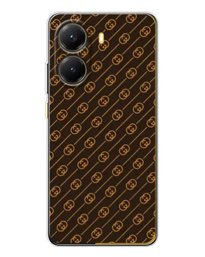 Чехол для Xiaomi POCO X7 Pro с картинкой «Gucci — золотые диагонали»