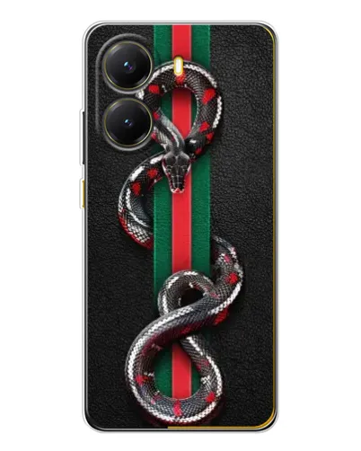 Чехол для Xiaomi POCO X7 Pro с картинкой «Gucci — змея на полосе» Чехол для Xiaomi POCO X7 Pro с картинкой «Gucci — змея на полосе»