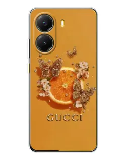 Чехол для Xiaomi POCO X7 Pro с картинкой «Gucci — золотые бабочки» Чехол для Xiaomi POCO X7 Pro с картинкой «Gucci — золотые бабочки»