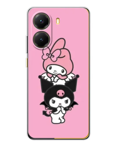 Чехол для Xiaomi POCO X7 Pro с картинкой «My Melody и Kuromi»