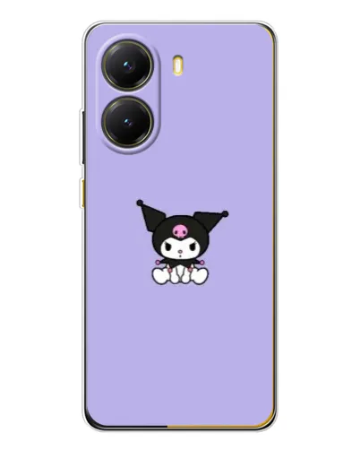 Чехол для Xiaomi POCO X7 Pro с картинкой «Kuromi — фиолетовый минимализм»