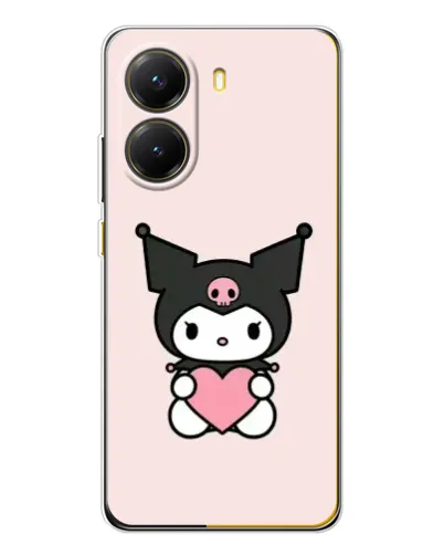 Чехол для Xiaomi POCO X7 Pro с картинкой «Kuromi и сердце»