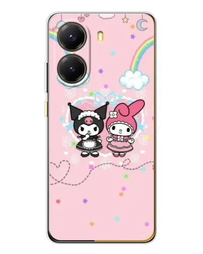 Чехол для Xiaomi POCO X7 Pro с картинкой «My Melody и Kuromi»