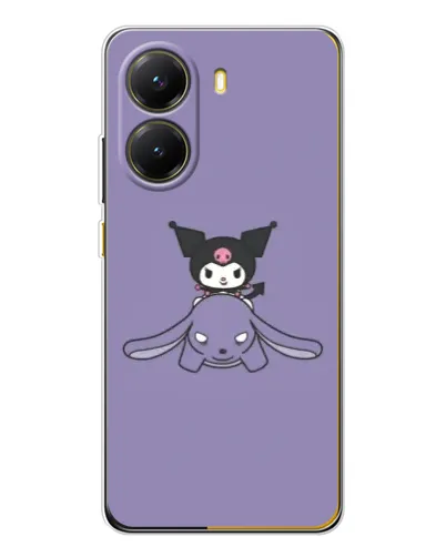 Чехол для Xiaomi POCO X7 Pro с картинкой «Kuromi на лиловом фоне»