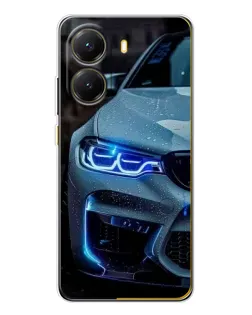 Чехол для Xiaomi POCO X7 Pro с картинкой «Взгляд BMW с синими фарами» Чехол для Xiaomi POCO X7 Pro с картинкой «Взгляд BMW с синими фарами»