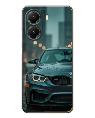 Чехол для Xiaomi POCO X7 Pro с картинкой «BMW в огнях города»