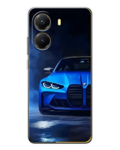 Чехол для Xiaomi POCO X7 Pro с картинкой «Голубая BMW M4»